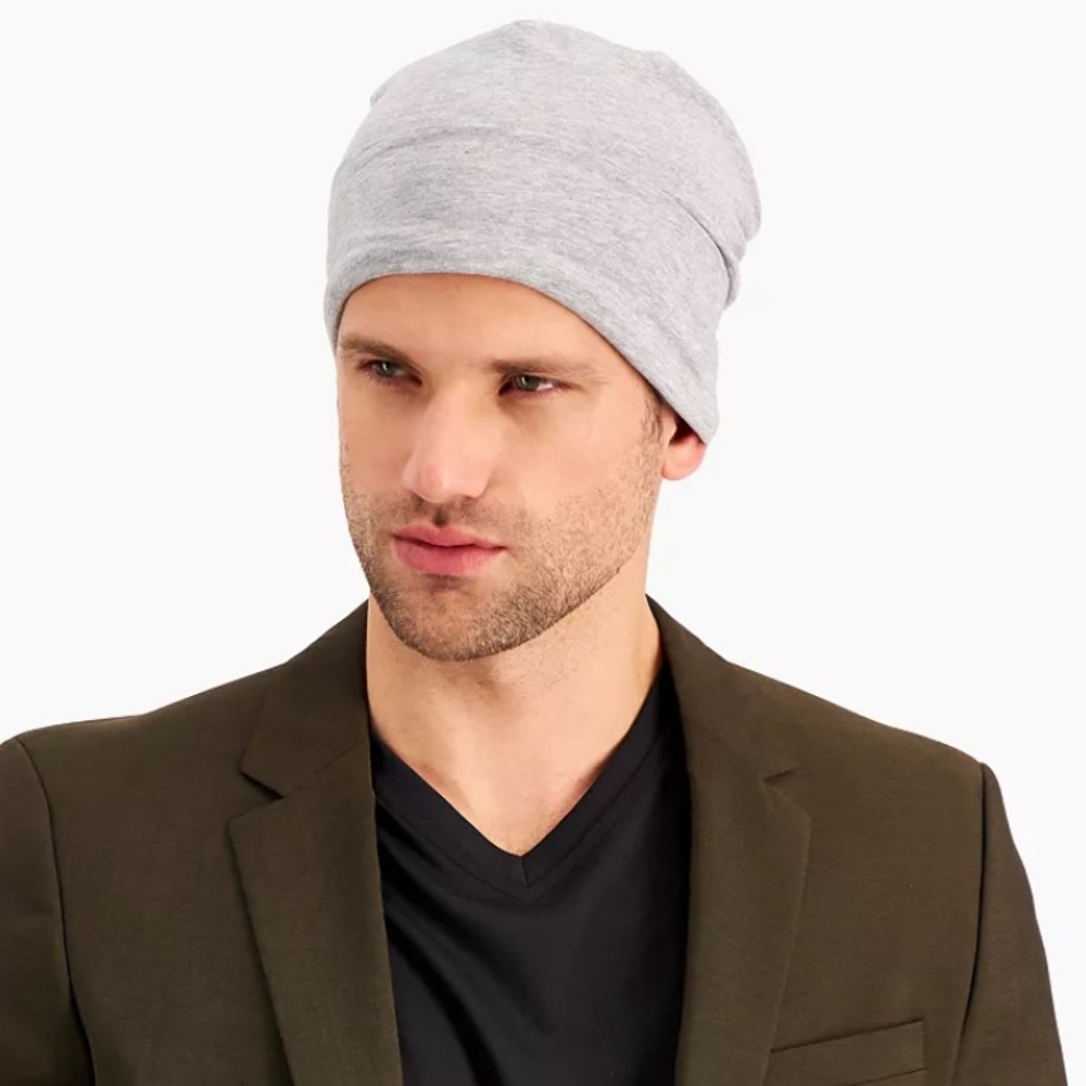 Alfani Alfatech Gray Beanie NWT Men’s Insulated Winter Hat Reflective Stretch